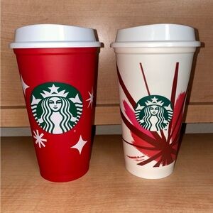 New Starbucks Red Cups Reusable Tumblers Travel Cups Vintage 2012 and 2022